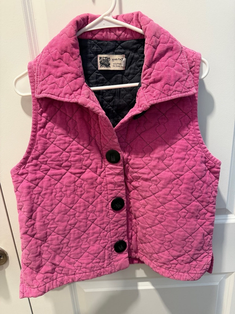 Habitat Quilted Pink Vest with Black Lining